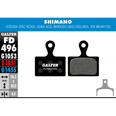 GALFER BIKE STANDARD BRAKE PAD SHIMANO XTR 2019 (2p.) - FD496G1053